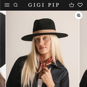 GIGI PIP Black Wool Miller fedora hat